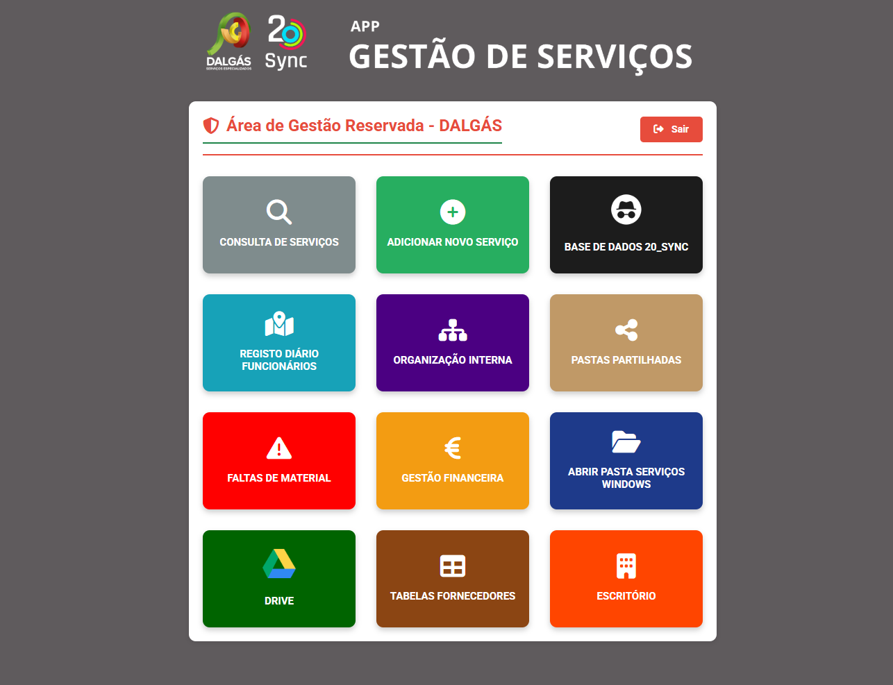 Software automatizado pela Agens no ambito do projeto com a Dalgás